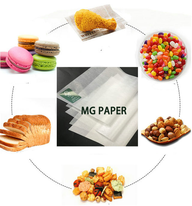 45/di rotolo bianco a prova d'umidità della carta kraft di MG di 50 grammi per lo spostamento di alimento
