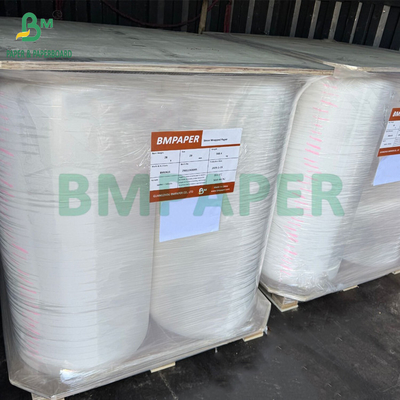 24 gm 28 gm Carta di avvolgimento bianca semplice per cannucce 44 mm 53 mm di grado alimentare