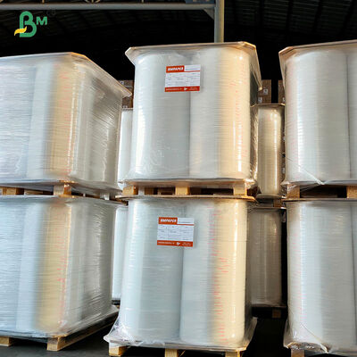 Carta per involucro di cannucce bianca di grado alimentare da 28 grammi, rotolo con larghezza 32 mm, 35 mm, 37 mm