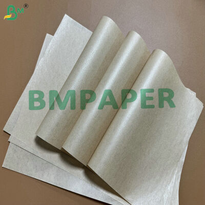 Food Grade Heat Sealable 15gsm PE Laminated 40g 50g Brown Wrapping Paper for Plastic Forks Packing