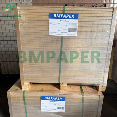 Carta Kraft a costine smaltata a macchina marrone naturale da 40GSM 60GSM ad alta resistenza