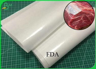 rotolo bianco ricoperto PE della carta kraft di 40GSM Ad avvolgere carne o dado