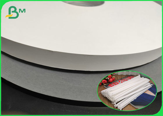 carta kraft bianca amichevole Rolls di 29mm 32mm Eco 28g per Straw Packaging resistente bagnato
