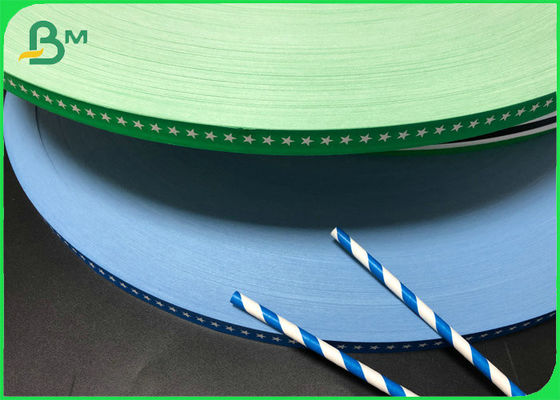 carta kraft verde blu Rolls del commestibile di 13.5mm 15mm 60g per la fabbricazione della paglia biodegradabile
