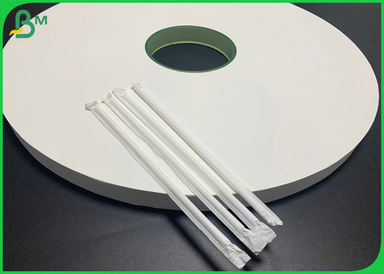 Carta kraft bianca di scorrevolezza 53mm 28gsm per Straw Wrapping di plastica