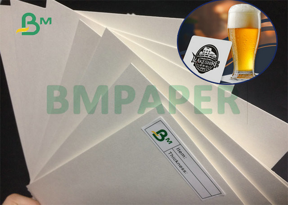 Bianco puro 0.9mm non rivestito 100% di Mat Coaster Paper 0.7mm 0.8mm della birra della fibra