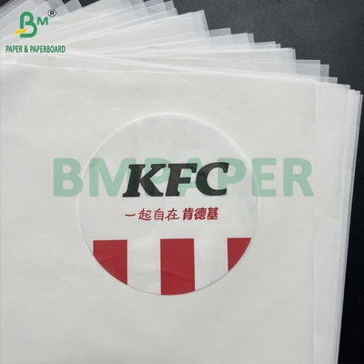 38 gm 50 gm carta kraft bianca greaseproof per rivestimenti per cestini kit 5 kit 7