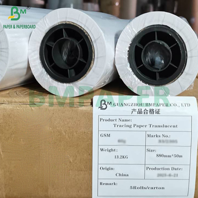 50gm 180gm Carta di tracciamento per tag di abbigliamento Assistente informatico Rulli di carta progettati