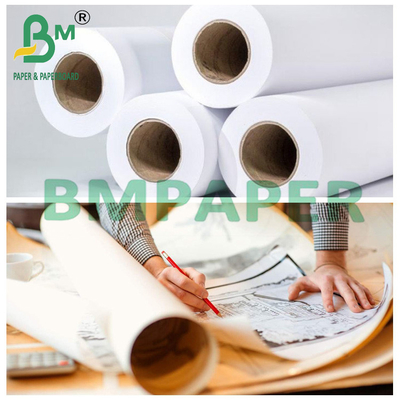 Carta a legame con plotter bianco brillante per la stampa CAD 36" x 150ft 20LB su 2" core