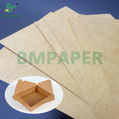 PE rivestimento unilaterale cartone kraft marrone fogli grandi per scatole da pranzo 400gm + 15g