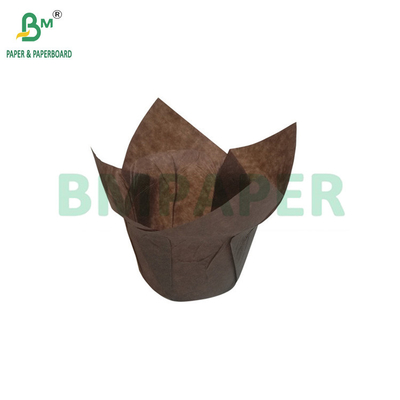 40 gm 80 gm Colore caffè Carta per tazze di torte resistente alle alte temperature Carta per muffin di qualità alimentare