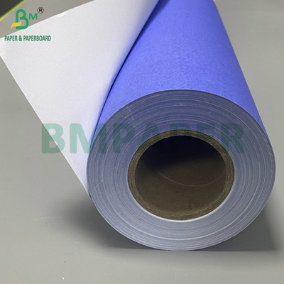 80 grammi di carta digitale blu viola CAD, un lato bianco, 610 mm x 50 m, core da 2 pollici.