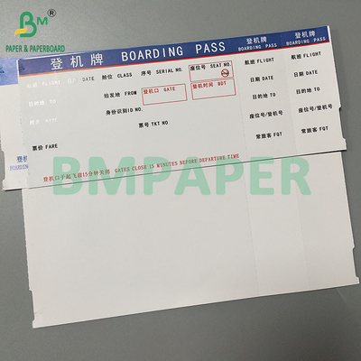 175GSM Carta bianca in bianco carta termica stampa laterale a doppio lato per la carta d'imbarco