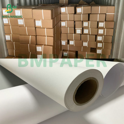 Carta bianca senza rivestimento da 20 libbre CAD per la stampa a getto d'inchiostro 36&quot; x 300' 3 rotoli per cartone