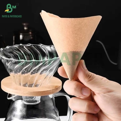 Carta di filtro per caffè marrone naturale non sbiancata biodegradabile ad alta temperatura