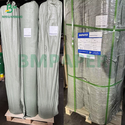 0.55mm 0,60mm Marrone scuro Roll di carta kraft lavata per jeans Etichetta 150cm x 100m