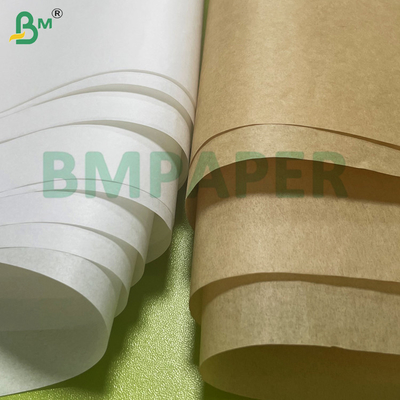 38-50gm Carta greaseproof per imballaggi alimentari grassi Opzioni marrone e bianco Kit 3-8, resistente all'umidità riciclabile