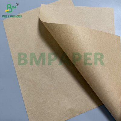 60gm Brown Kraft Greaseproof Paper Rolls For Fried Food Packaging Kit 7 resistenza all'olio