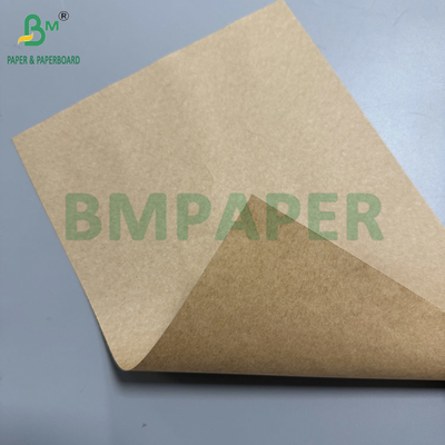 60gm Brown Kraft Greaseproof Paper Rolls For Fried Food Packaging Kit 7 resistenza all'olio