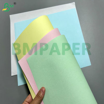 75gsm 216 x 279mm White Pink Green Blue Carbonless Paper For Receipt
