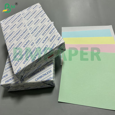 75gsm 216 x 279mm White Pink Green Blue Carbonless Paper For Receipt