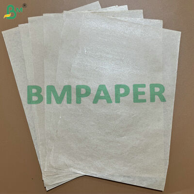 Food Grade Heat Sealable 15gsm PE Laminated 40g 50g Brown Wrapping Paper for Plastic Forks Packing