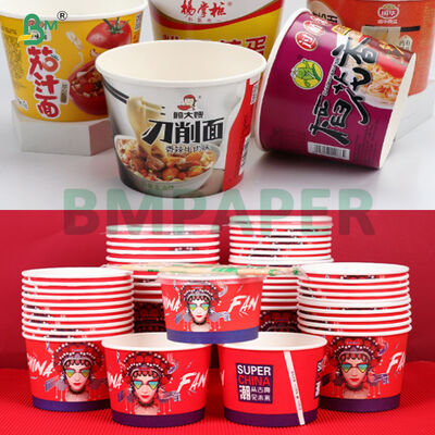 Carta base per zuppiera liscia, rivestita in PE, per uso alimentare, da 180–250 g/m²
