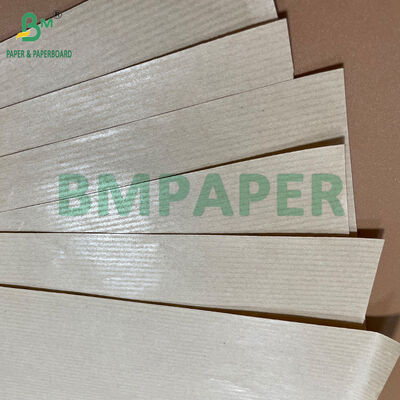 Carta Kraft a costine smaltata a macchina marrone naturale da 40GSM 60GSM ad alta resistenza
