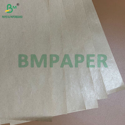 Carta Kraft a costine smaltata a macchina marrone naturale da 40GSM 60GSM ad alta resistenza