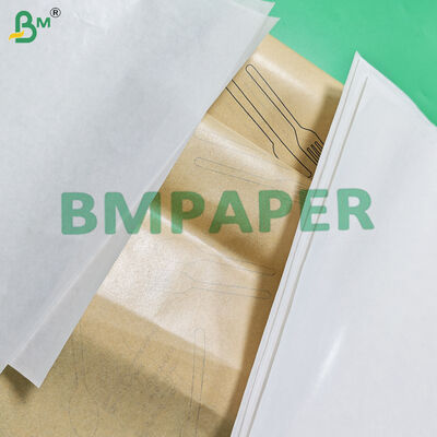 Carta da regalo per posate marrone bianco rivestita in poliestere da 40 g + 9 g, 120 mm, 160 mm, adatta per alimenti