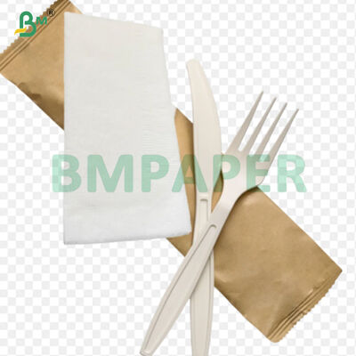Carta di avvolgimento per posate a base di 40 gm + 9 gm di pellicola in PE