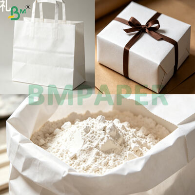 Carta kraft bianca vergine di grado alimentare da 40 gm a 150 gm per la fabbricazione di sacchetti