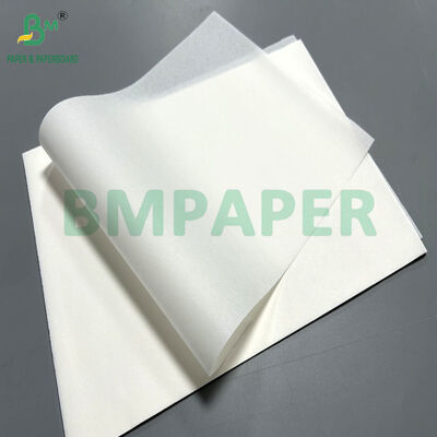 Carta antigrasso bianca da 35gsm 40gsm per sacchetti per fast food 390mm 532mm