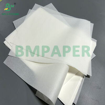 Carta antigrasso bianca da 35gsm 40gsm per sacchetti per fast food 390mm 532mm