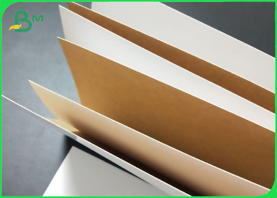 Materiale della scatola di imballaggio in legno bianco con retro marrone carta kraft di qualità alimentare