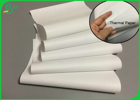 rotolo di carta termico bianco del rotolo 65GSM 70GSM 80GSM di 35Inch 47Inch per l'etichetta di logistica