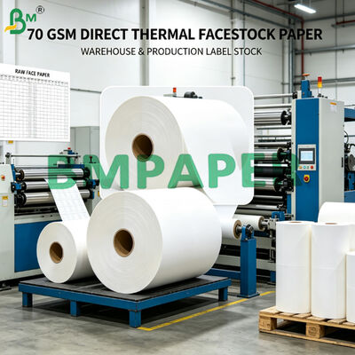 Etichette autoadesive termiche Carta per il viso Materia prima Jumbo Roll per etichette termiche